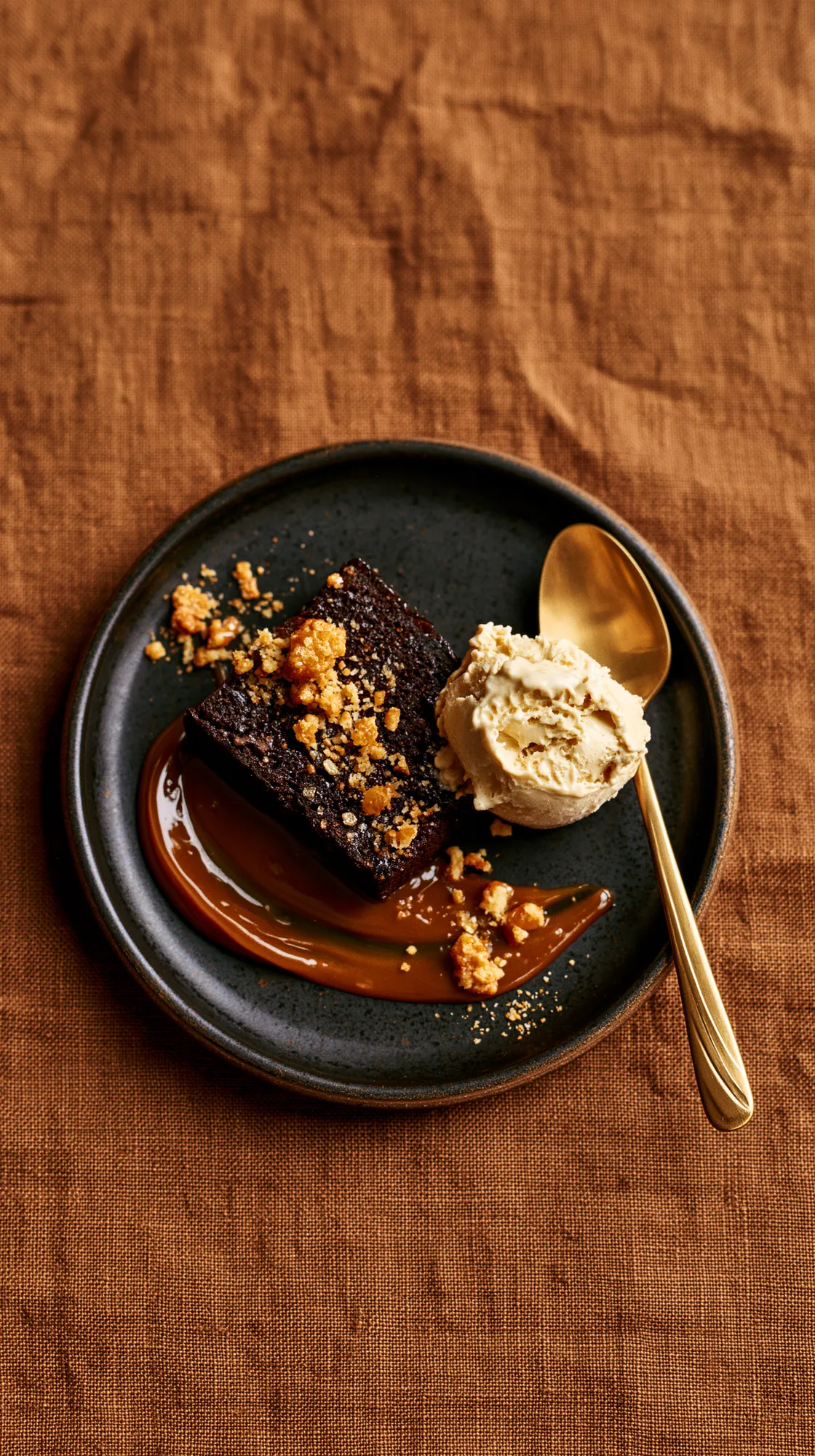 Black cake with clotted cream