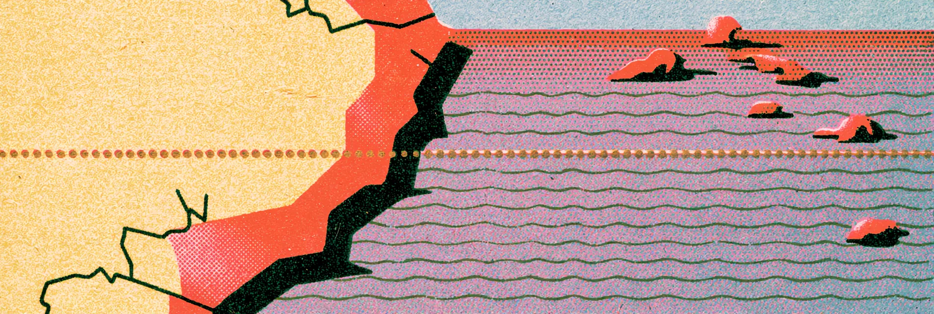 The Atlantic between the West African coast and the Caribbean